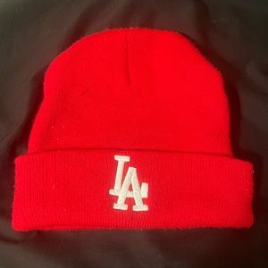 Red LA Beanie
